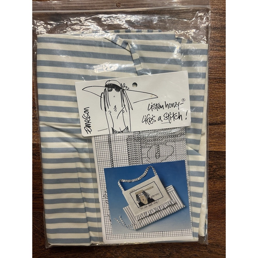 Listen Honey-Lifes A Stitch THIS COOK NEEDS DOUGH! Cross Stitch Pattern + APRON
